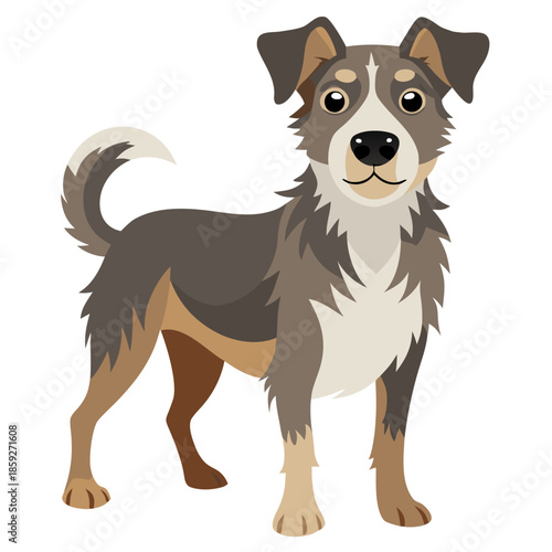 Dog cartoon vector illustration