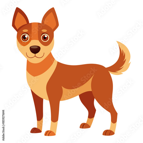 Dog cartoon vector illustration
