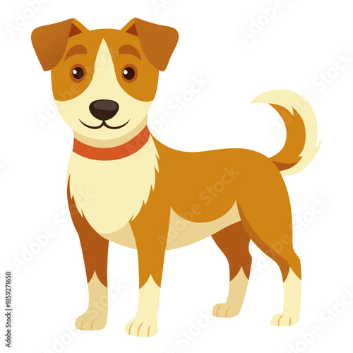 Dog cartoon vector illustration