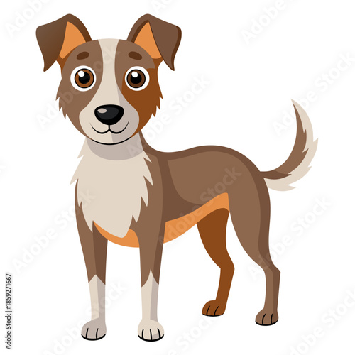 Dog cartoon vector illustration