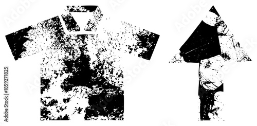 kimono shirt and person silhouette vector