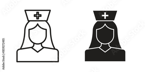 Nurse icons symbol collection. Vector Illustration. vector icon set.