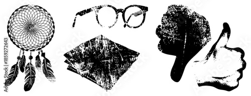 dreamcatcher glasses handkerchief thumbs up down