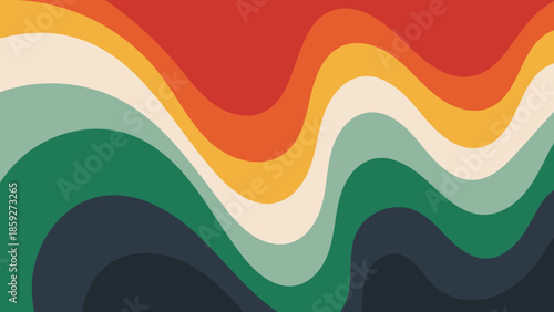 Abstract Colorful Wave Pattern
