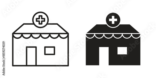 Pharmacy icons symbol collection. Vector Illustration. vector icon set.