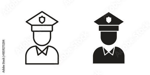 Police icons symbol collection. Vector Illustration. vector icon set.