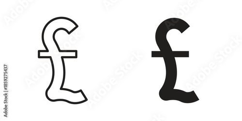 Pound icons symbol collection. Vector Illustration. vector icon set.