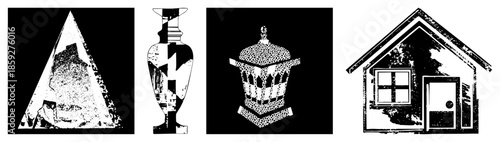 vase lantern house vector