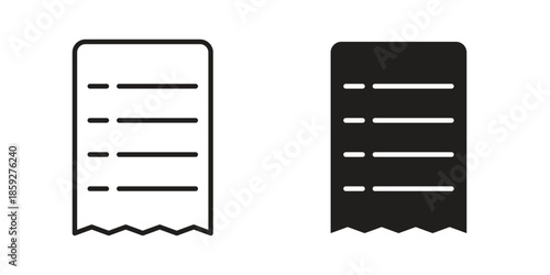 Receipt icons symbol collection. Vector Illustration. vector icon set.