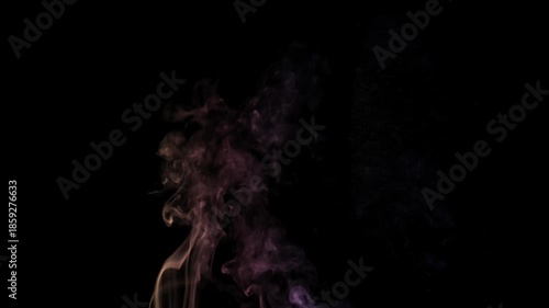 smoke on a black background