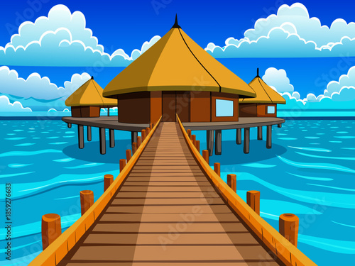 tropical resort swimming pool