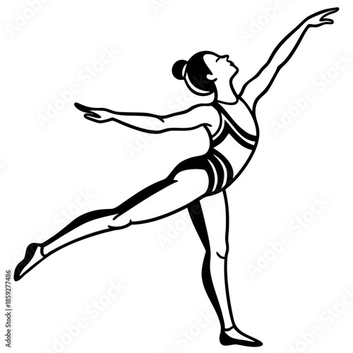 ballet dancer vector illustration