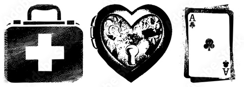 first aid kit heart lock ace of clubs