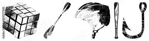 cube paddle helmet bat hook