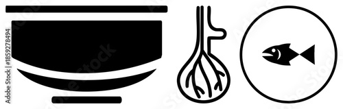 bowl garlic fish set