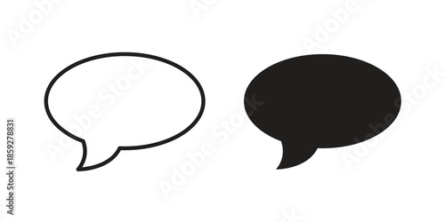 Speech bubble icons symbol collection. Vector Illustration. vector icon set.