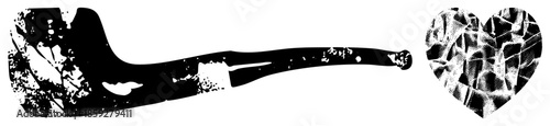 pipe emitting heart smoke