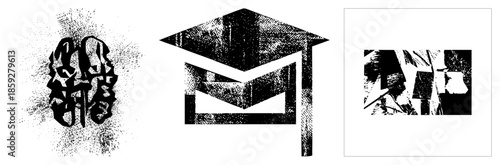 Abstract ink splatter isolated