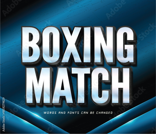 boxing match text effect