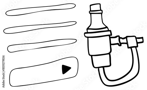 player controls with medical oxygen tank