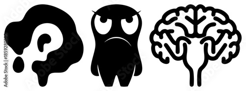 brain question mark angry face neural structure