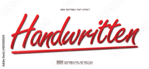 handwritten signature red paint text effect