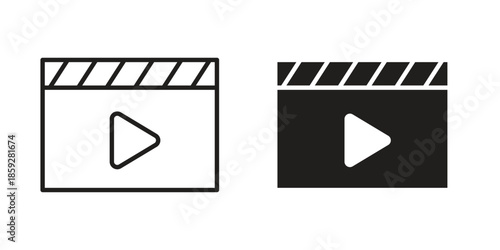 Video icons symbol collection. Vector Illustration. vector icon set.