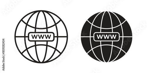 Website globe icons symbol collection. Vector Illustration. vector icon set.