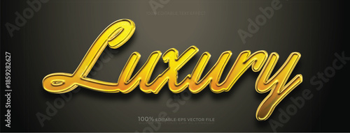 luxury golden script text effect