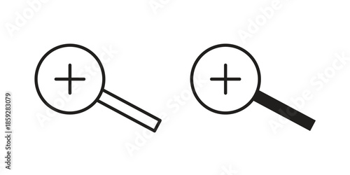 Zoom in icons symbol collection. Vector Illustration. vector icon set.