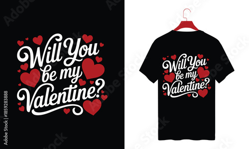 Will you be my valentine? isolated on white background, Vector, illustration
