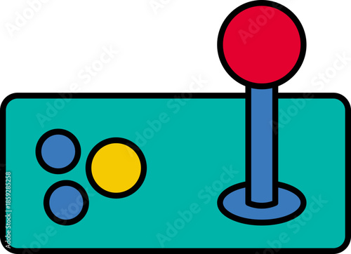 Retro arcade game controller with joystick and buttons Game console product