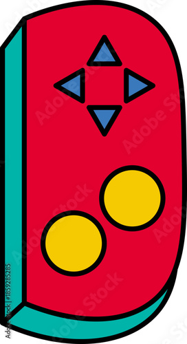 Vibrant video game controller icon Game console product