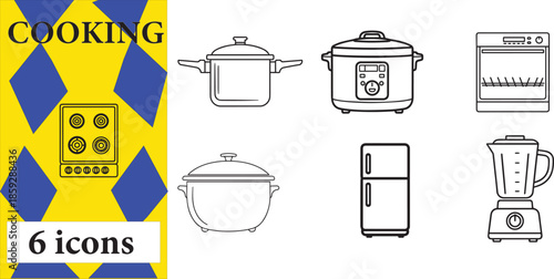 Collection of various kitchen appliances and utensils