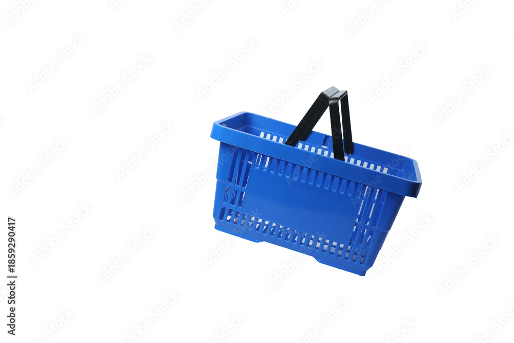 Fototapeta premium Empty supermarket shopping basket. Shopping basket, Shopping bag, isolated on white background