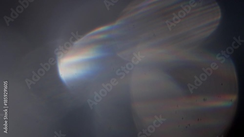glare of light in the lens on a black background	