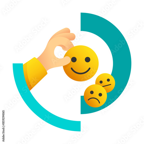 Positive feedback - customer choosing emoticon