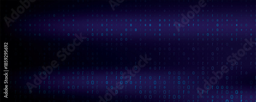 Digital matrix. Cybernetic background. Big data visualization. Vector 3D illustration.