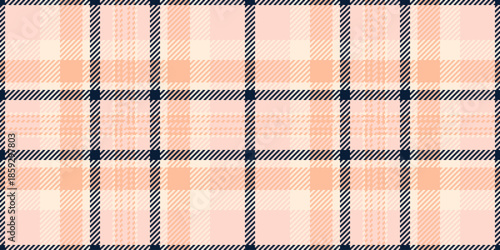 Feminine fabric background check, bandanna texture plaid tartan. Paint pattern seamless textile vector in light and antique white colors.