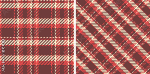 Background tartan vector of fabric seamless pattern with a plaid textile texture check. Set in warm colors for luxury bedding sets.