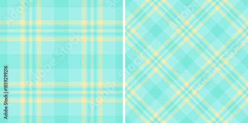 Plaid pattern tartan of textile vector background with a check fabric texture seamless. Set in novelty colors. Fashion repeat patterns in clothing.