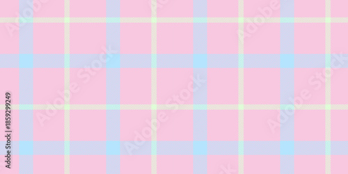 Bright check plaid vector, american background pattern texture. Flow tartan fabric textile seamless in light color.