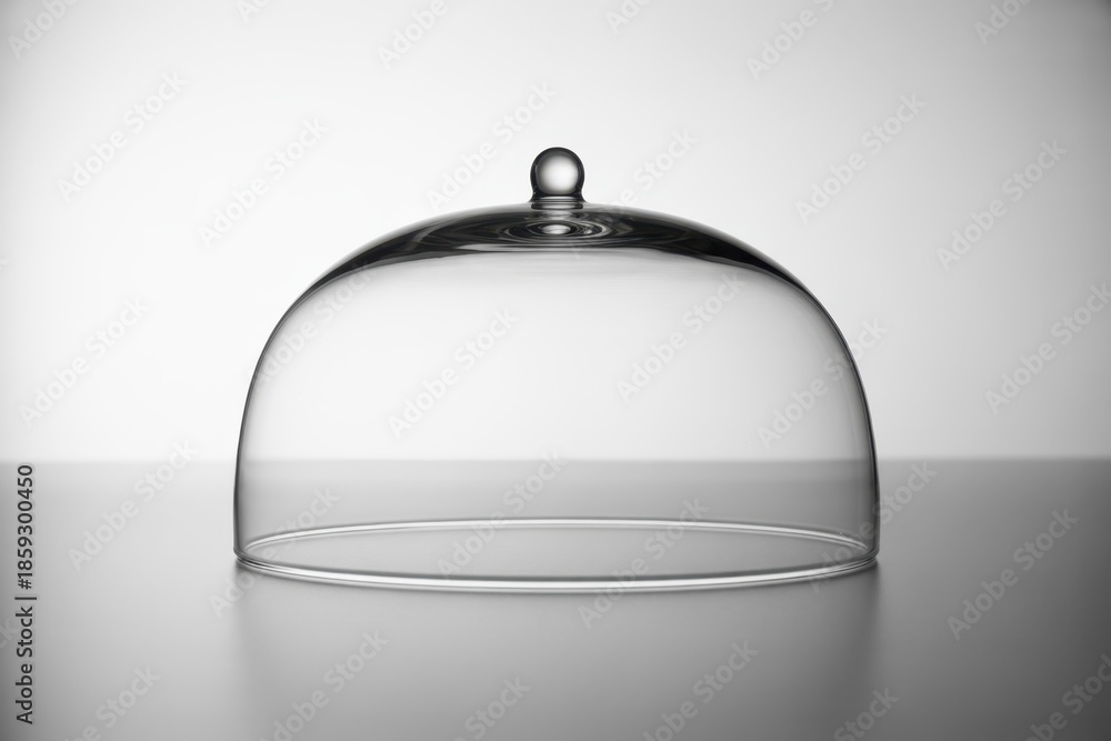 Obraz premium Elegant glass dome cover on grey surface