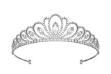 Elegant silver tiara with sparkling gemstones