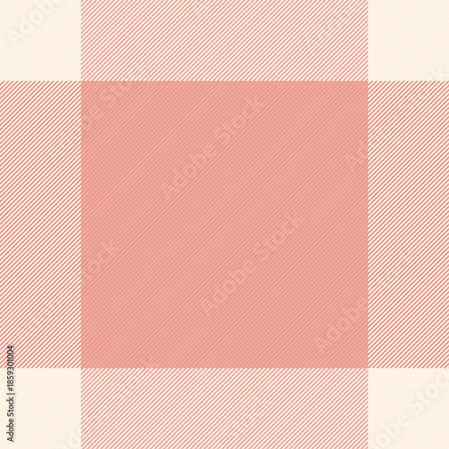 Empty check plaid pattern, guy background tartan fabric. British texture vector textile seamless in red and old lace colors.