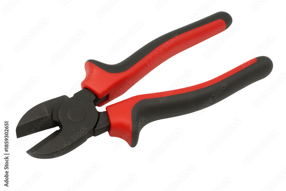 Fototapeta premium Diagonal cutters gripping tool on transparent background