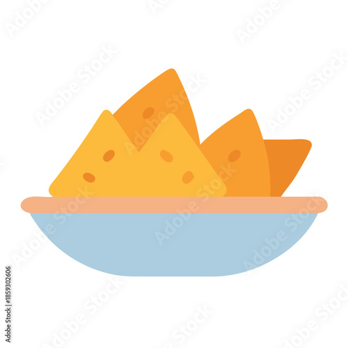 Bowl of tortilla chips isolated against a black backdrop