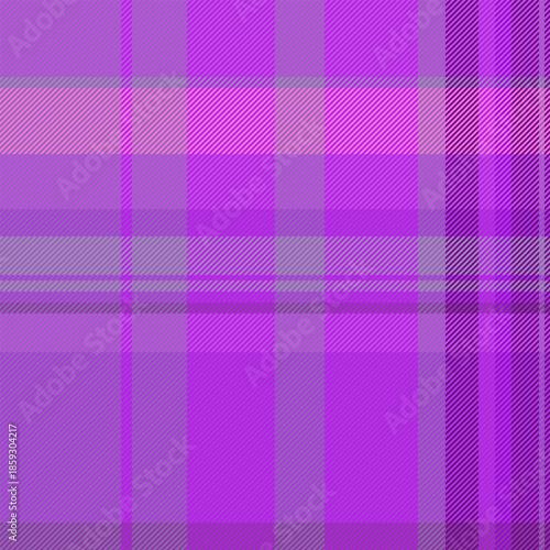Track check pattern texture, home textile vector tartan. Production background seamless fabric plaid in purple and violet colors.