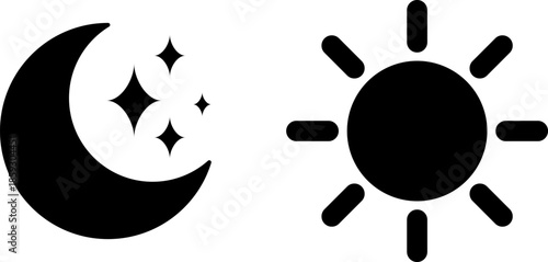Moon and sun symbols