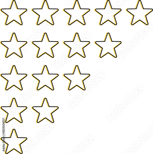 Scattered golden stars